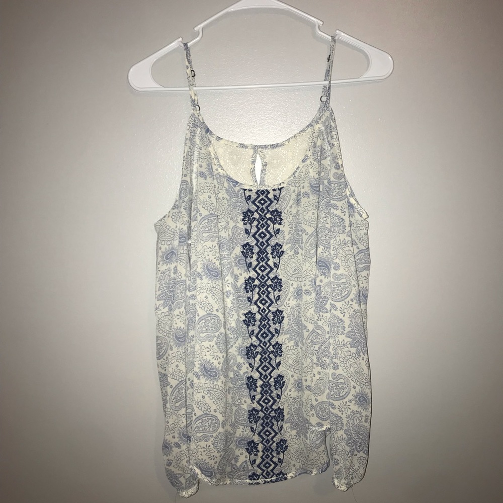 Blue and White Top
